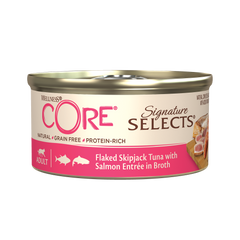 اكل قطط رطب رخيص ويلنس كور سيجناتشر سيلكتس تونة وسمك السلمون في مرق 79 جم