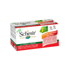 Sheba Multi Canned Dog Food Beef & Chicken in Jelly 4x85g