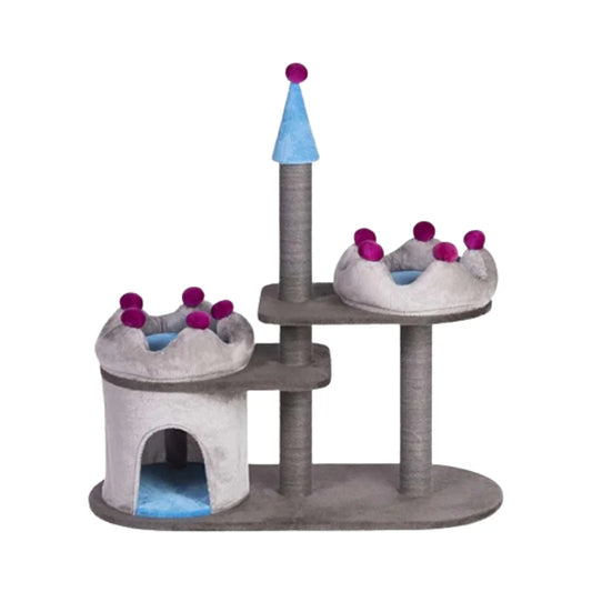 Prevue Scratching Post with 2 Beds and Castle Cat House