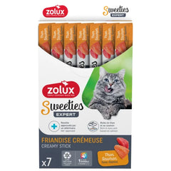 زولوكس سويتيز كريمية بالتونة والسلمون للقطط 14 جم × 7