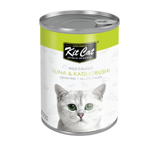 طعام قطط رطب كت كات معلبات تونا وسمك البونيتو 400 جم