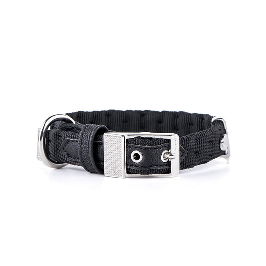 My Family Milan Nylon Dog Collar Black 26 x 1.6 cm