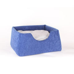Fob Diamante Rectangular Cat Bed Blue