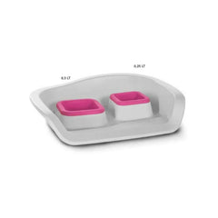 أم بي برغامو صينية مع مأكلية ومشربية برتقالي