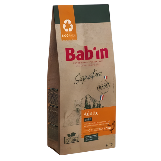 Babin Signature Mini Dry Dog Food for Small Breed Adult Dogs Chicken Flavor