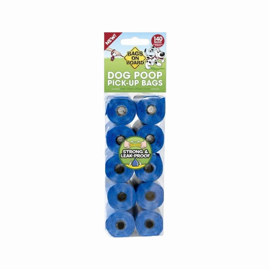 Bags On Board Dog Poop Bags - 140 Bags Blue
