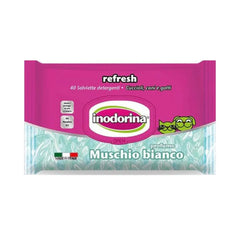 إنودورينا مناديل رطبة المسك الأبيض ×40 منديل