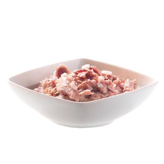 2- طعام قطط رطب شيزر معلبات تونا مع باللحم البقري والأرز وجبة طبيعية بالجيلي 85 جم