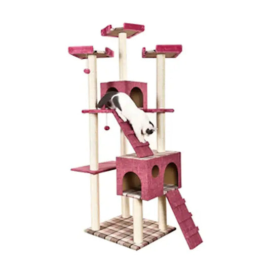 Villain Go Scratching Tree Blue 60x55x183cm