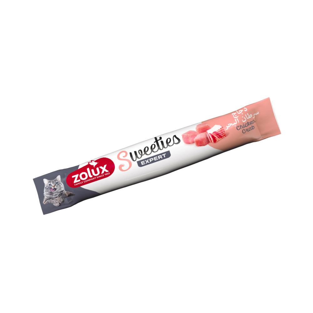 أفضل فيتامين للقطط زولكس سويتس اكسبرت مكآفات كريمية بنكهة الدجاج والسلطعون 14 جم
