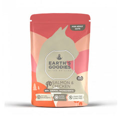 طعام رطب للقطط ايرث قوديز قو سالمون بالدجاج والسالمون 85غ