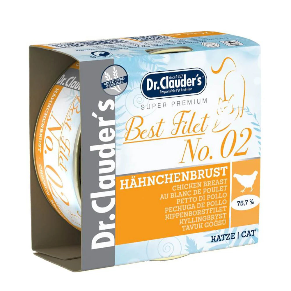 طعام رطب للقطط للبالغة د. كلاودرز بنكهة الدجاج 70 جم