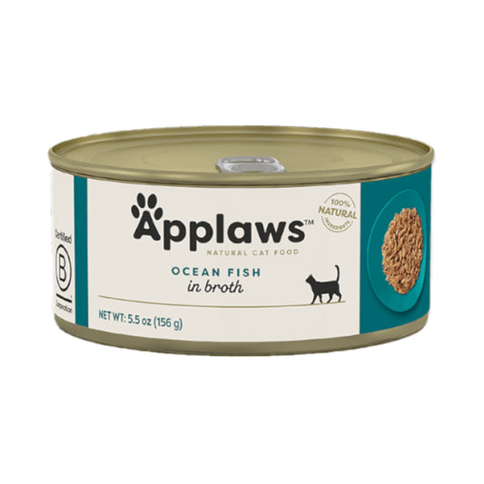 اكل قطط بالغة رطب ابلاوز بنكهة أسماك المحيط في المرق 156 جم