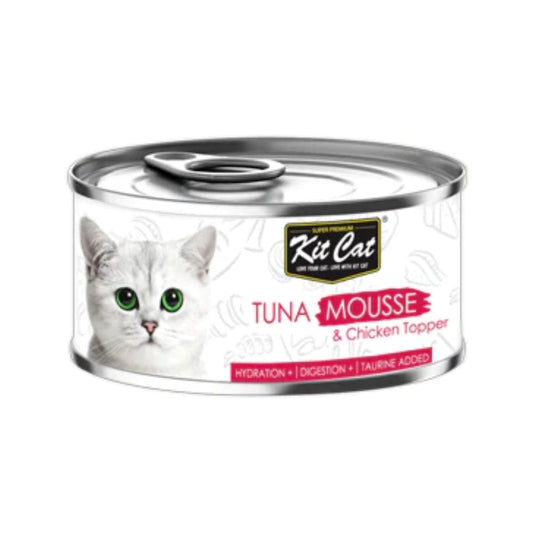 طعام رطب للقطط كت كات مهروس التونا مع الدجاج 80 جم