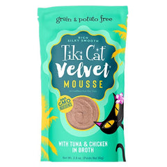 Tiki Cat Velvet Mousse with Tuna & Chicken in Gravy 80g