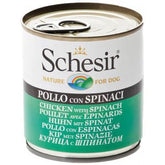 معلبات شيزر دجاج مع السبانخ في الجيلي للكلاب 285 جم