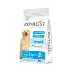 Royalist Lamb Slices & Rice Dry Dog Food for Adult Dogs 15kg
