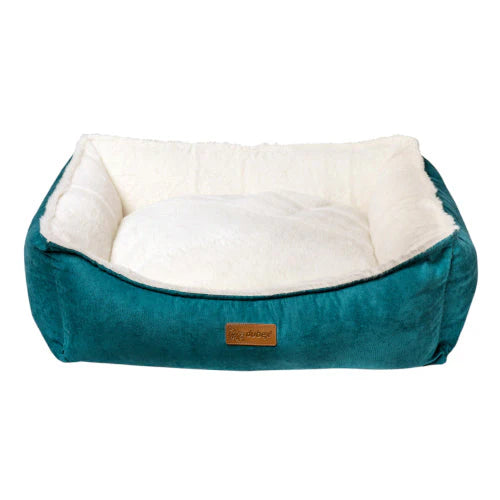 Feline Go Cheesecake Rectangular Bed for Cats and Dogs Turquoise