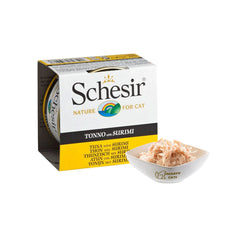 2- شيزر اكل قطط معلبات تونا مع سمك السوريمي بالجيلي 85 جم