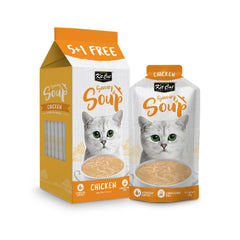 كت كات اظرف حساء بالدجاج للقطط 50 مل 6x