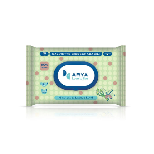 اريا مناديل رطبة بالقطن والبامبو والشيا 30×20 سم 30 قطعة