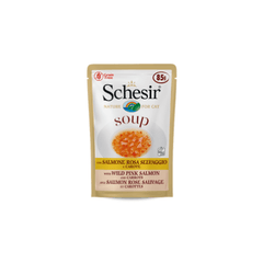 شيزر أكياس سلمون وجزر شوربة للقطط 85 جم