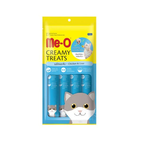 ميو مكافات للقطط كريمية بالدجاج والكبد 4*15غ