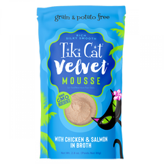Tiki Cat Velvet Mousse with Chicken & Salmon in Gravy 80g