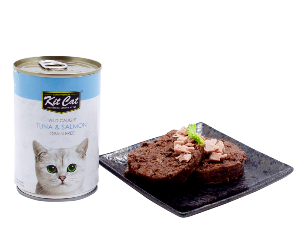 2- تونة للقطط سلمون معلبة كت كات 400 غم