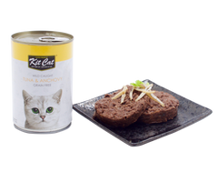 3- طعام قطط رطب كت كات معلبات التونة وسمك الأنشوجة 400 جم