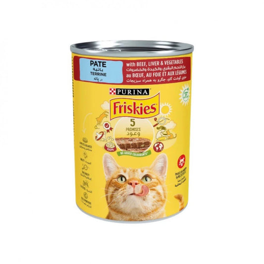 Friskies Pate Canned Beef & Vegetables for Cats 400g