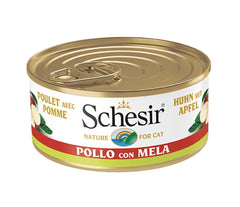 3- طعام رطب للقطط البالغة شيزر شرائح الدجاج مع التفاح 75 جم