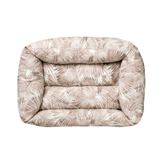 Feline Go Macaron Rectangular Leaf Bed for Cats and Dogs Brown