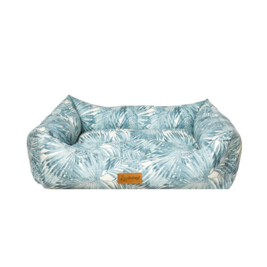 Feline Go Macaron Rectangular Leaf Bed for Cats and Dogs Sky Blue