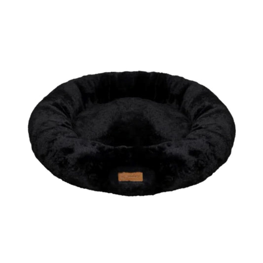 Feline Go Brownie Round Cat and Dog Bed Black