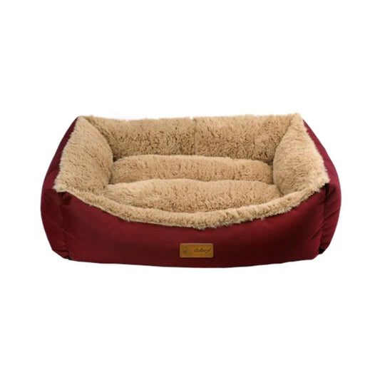 Feline Go Jelly Bean Rectangular Cat and Dog Bed Red