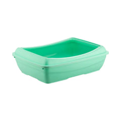 Flying Goo Open Cat Litter Box with Scoop Green