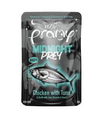 برامي في مرق ميدنايت بري دجاج وتونة مع كبد أكياس للقطط 80 جم