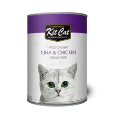 طعام رطب للقطط كت كات معلبات التونة والدجاج 400 جم