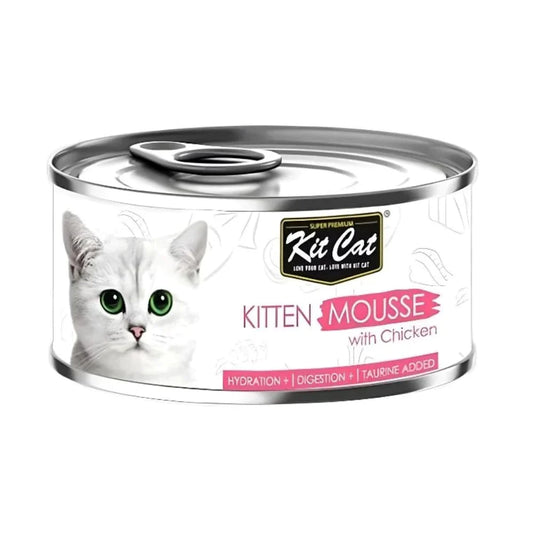 اكل رطب للقطط الصغيرة كت كات مهروس مع الدجاح 80 جم