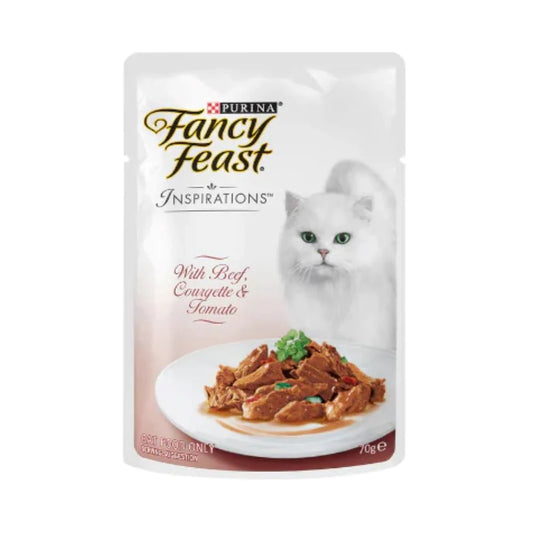 Fancy Feast Beef, Cucumber & Tomato Envelopes 70g