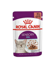 رويال كانين للقطط المعقمه البالغة سينسوري فيل طعام رطب بالمرق 85 جرام