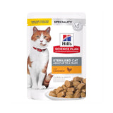 Hills Science Plan Wet Food for Sterilized Kitten &amp; Adult Cats Chicken in Gravy 85g