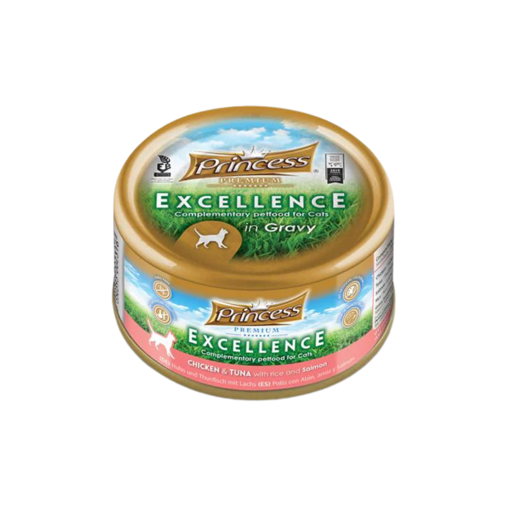 Princess Premium Excellence Canned Chicken &amp; Tuna with Rice &amp; Salmon 70g