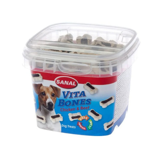 Sanal Chicken &amp; Beef Bones Reward Tablets for Dogs 100g