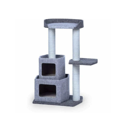 Kitty Power Paws Cat Scratcher with 2 Pet Beds Sky Blue