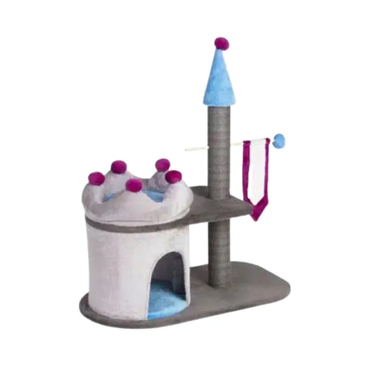 Kitty Power Paws Castle Cat Scratcher Grey