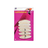 Previo Pet Cuttlefish Bone Treats for Birds 6 Count with Stabilizer - Small