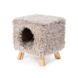 Kitty Power Paws Cube Cat Bed Beige