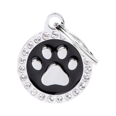 My Family Black Shiny Round Small Foot Necklace